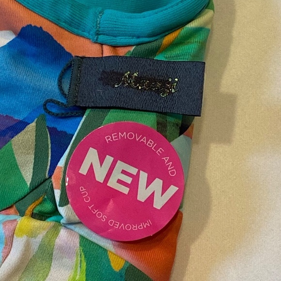 New! Maaji reversible aquatic allure bikini top tropical floral 14447 - Picture 9 of 16